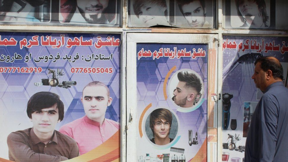 The Taliban banned hairdressers in the Afghan province of Helmand from shaving or trimming their clients’ beards