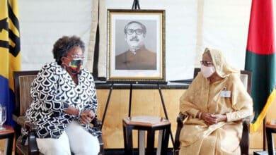 Photo of Courtesy call of the Prime Minister of Barbados with Sheikh Hasina