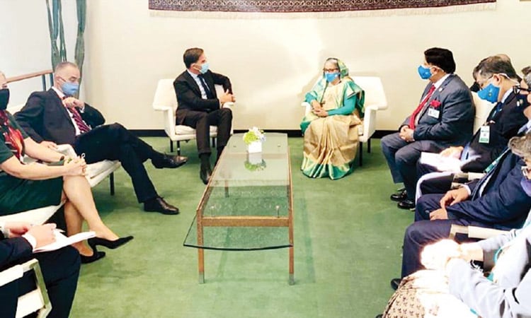 Meeting of the Prime Minister of the Netherlands with Sheikh Hasina