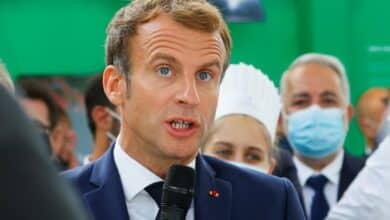 Photo of French President Emmanuel Macron hit with egg