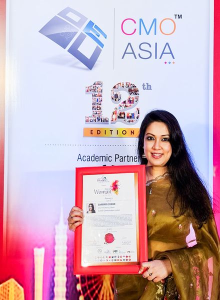 Sharmin Zaman of SUMMIT honored with the "Asia's Woman Leaders" Award