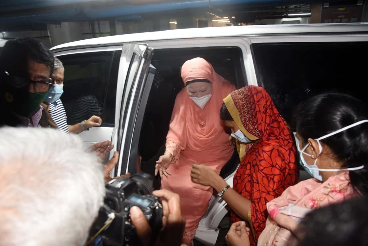 Khaleda Zia was again admitted to the hospital