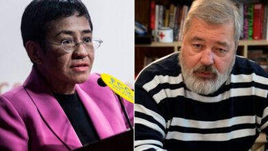 Photo of Two Journalists, Russia’s Muratov and Phillipines’ Ressa, Win Nobel Peace Prize