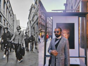 Kolkata man wearing saree and bindi in Milan go viral
