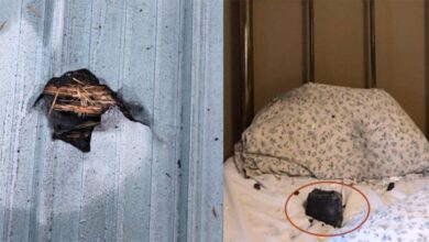 Photo of A meteorite smashed through the roof and landed on woman’s pillow