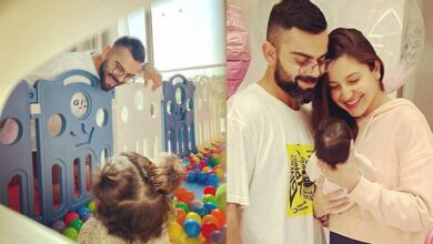 Photo of Virat Kohli and Vamika in one frame