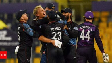 Photo of T20 World Cup 2021: Namibia beat Scotland for first-ever super 12 win