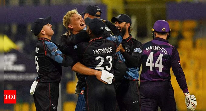T20 World Cup 2021: Namibia beat Scotland for first-ever super 12 win
