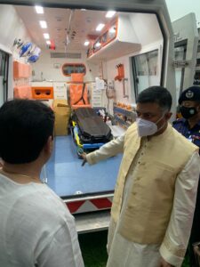 India donated ambulance and medical supplies to Kumudini Hospital