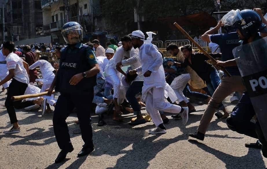Protesters clash with police in Dhaka over alleged sacrilege