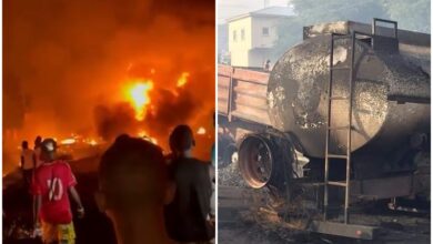 Photo of At least 91 dead after fuel tanker blast on busy street in Sierra Leone