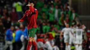 Portugal fail to qualify for Qatar world cup: Cristiano cries as they fall into the playoffs