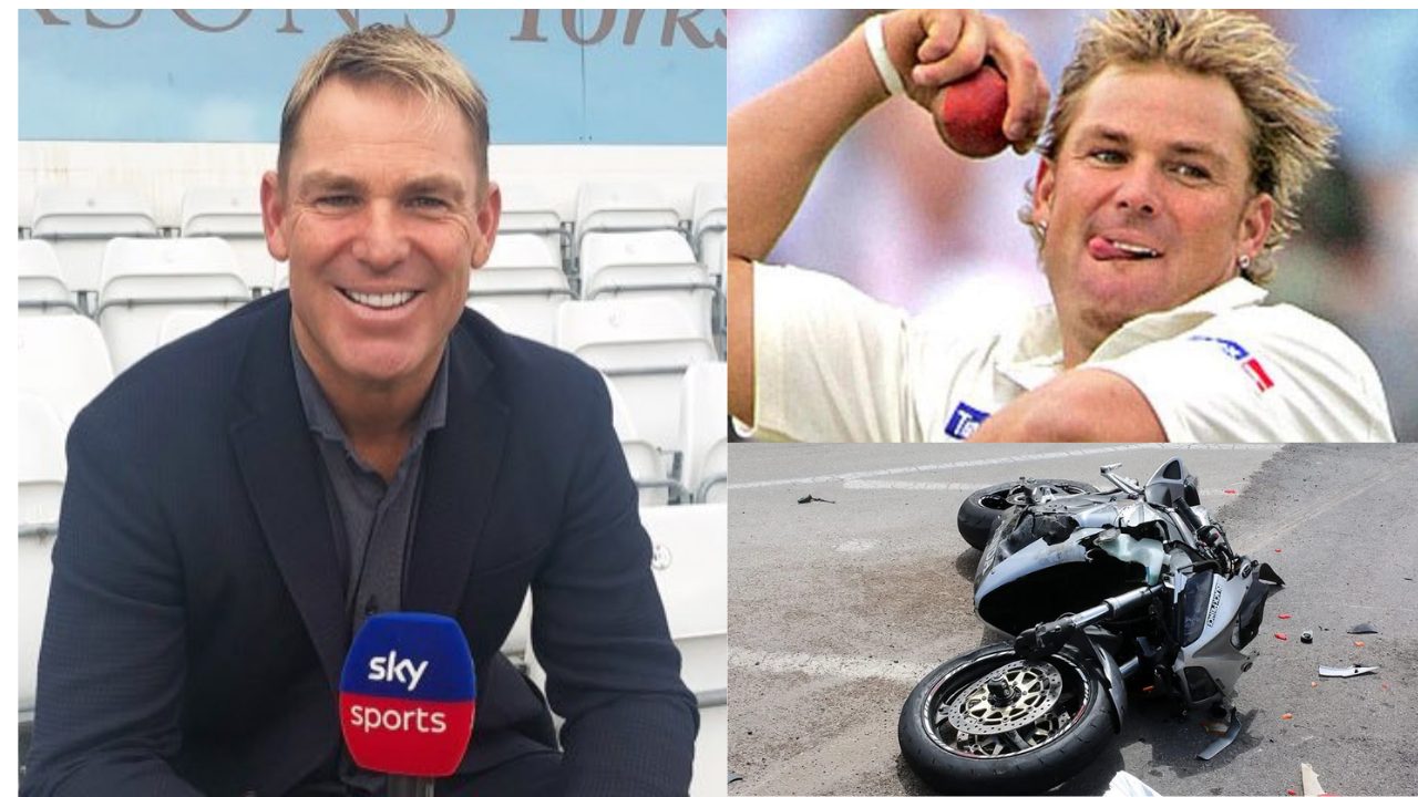Warne suffers motorbike accident, says he is 'bit battered and bruised'