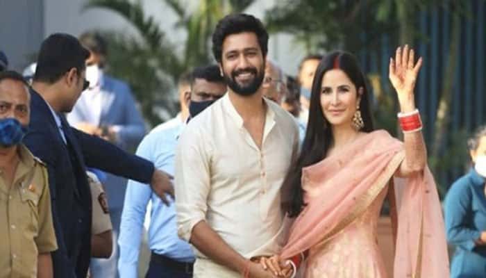 Newlyweds Katrina Kaif and Vicky Kaushal land in Mumbai, diva sports sindoor, ethnic wear