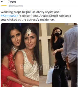 Wedding preparations begin! Katrina Kaif's close friend and fashion stylist Anaita Shroff Adajania reaches the actress' residence – Watch video