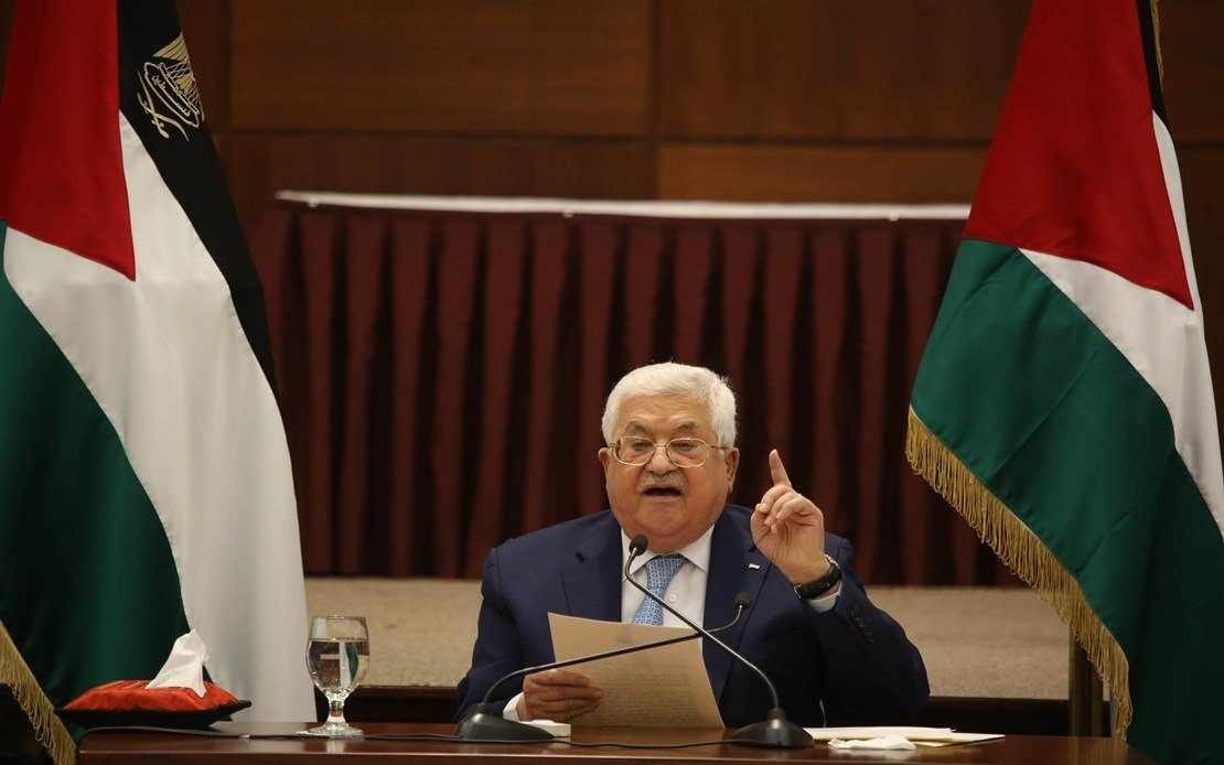 Palestinian president calls on Israel to revive stalled Mideast peace process
