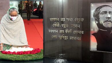 Photo of PM pays homage to Bangabandhu on Homecoming Day