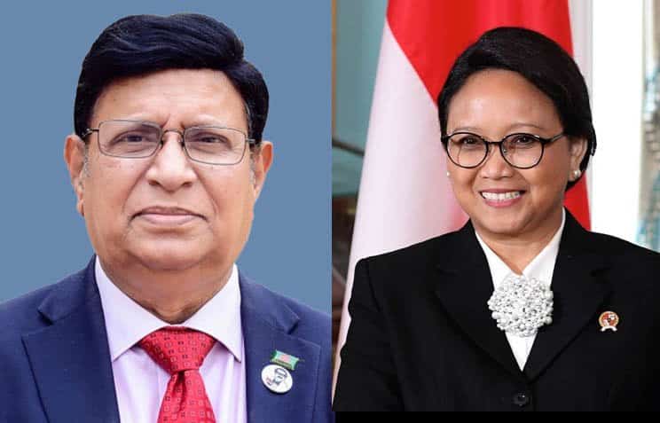 Foreign Minister Dr AK Abdul Momen has sought Indonesian support to Bangladesh's candidature for ASEAN Sectoral Dialogue Partner as Dhaka has been maintaining vibrant trade relations with some Southeast Asian nations since long. He made the urge during a telephone conversation with Indonesian Foreign Minister Retno L P Marsudi on Wednesday afternoon, a foreign ministry press release said here. The Indonesian foreign minister expressed her support to Bangladesh's candidature and suggested for fostering a greater engagement between Bangladesh and the member countries of the ASEAN (Association of Southeast Asian Nations) in this regard. During the conversation, the two foreign ministers expressed deep satisfaction over the existing excellent bilateral ties and trade cooperation between the two countries and vowed to further strengthen the relations in depth and dimensions. Dr Momen emphasized expeditious conclusion of the proposed Bilateral Preferential Trade Agreement (PTA) for further enhancement of trade and commerce between the two countries, preferably during this year that marks a watershed in the bilateral relations between Bangladesh and Indonesia. The Bangladesh foreign minister also stressed reducing the imbalance existing in the bilateral trade by increasing Indonesian imports from here. Dr. Momen observed that Bangladesh has been enjoying brotherly and cordial relationship with Indonesia since independence while both the ministers agreed to celebrate the 50th year of the diplomatic ties this year in a befitting manner. Bangladesh foreign minister thanked Indonesia for their humanitarian support extended to the Rohingyas and sought political support from Indonesia on the repatriation issue. He requested for Indonesia's and ASEAN's continued support in bringing about a sustainable and permanent solution to this protracted crisis. Marsudi noted with profound satisfaction the fact that Bangladesh- Indonesia bilateral relations was strengthening and laid importance on further political and economic collaboration for taking the relations to a newer level.
