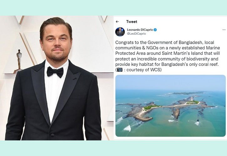 Leonardo DiCaprio greets Bangladesh on new marine protected area around St Martin's