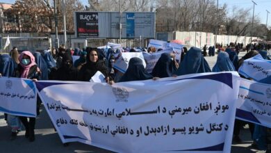 Photo of Taliban-backed women’s rally demands West unfreeze Afghanistan’s assets