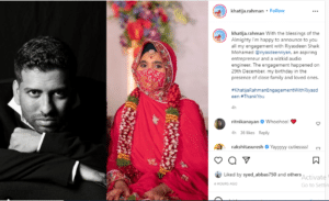 A.R. Rahman’s daughter Khatija Rahman gets engaged: see pic