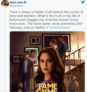 Madhuri Dixit’s first web series gets a new title, renamed ‘The Fame Game’