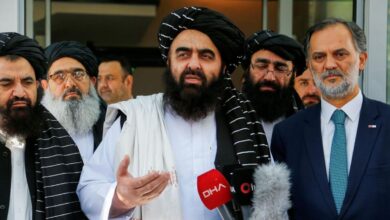 Photo of Taliban foreign minister in first trip to Iran
