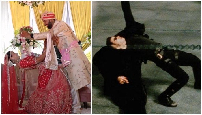 Bride's 'Matrix-inspired' moves on wedding stage surprise netizens