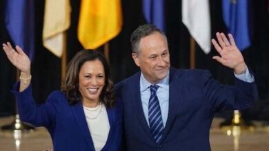 Photo of US vice president’s husband evacuated in bomb threat