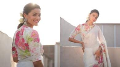 Photo of ‘Gangubai Kathiawadi:’ Alia Bhatt’s elegant look in white saree & flowers wins the internet