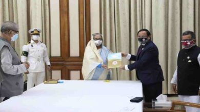 Photo of PM releases postage stamp on Biman’s golden jubilee