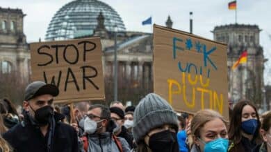 Photo of Ukraine flags fly in Europe, US against Putin’s ‘surreal war’