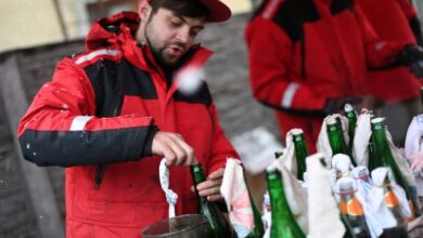 Photo of Ukrainian brewery switches from beer to Molotov cocktails
