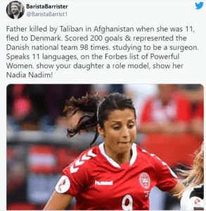 From Afghan Refugee To Danish Footballer: Nadia Nadim's Incredible Journey