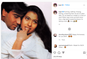 Kajol & Ajay Devgn celebrate wedding anniversary with adorable throwback posts