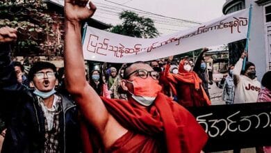 Photo of Two killed, 38 injured in Myanmar rally attack on coup anniversary