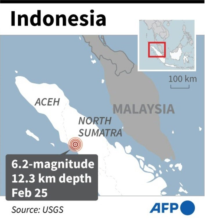6.2-magnitude earthquake strikes Indonesia's Sumatra island
