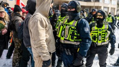 Photo of Police move to clear trucker-led protests in Canada capital