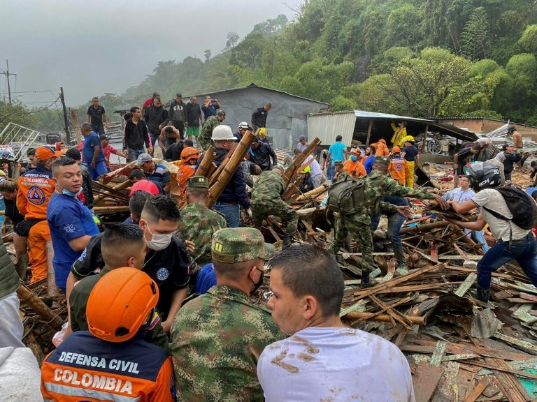 At least 11 dead in Colombia mudslide