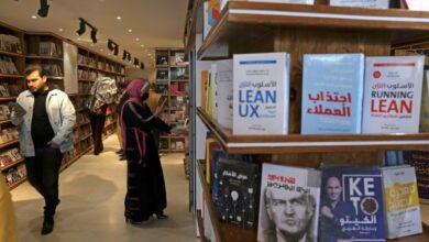 Photo of Gaza bookshop destroyed in Israeli air strike reopens
