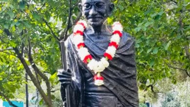 Photo of Mahatma Gandhi’s statue vandalised in New York