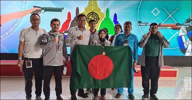 Shooter Nafisa wins bronze in Indonesia