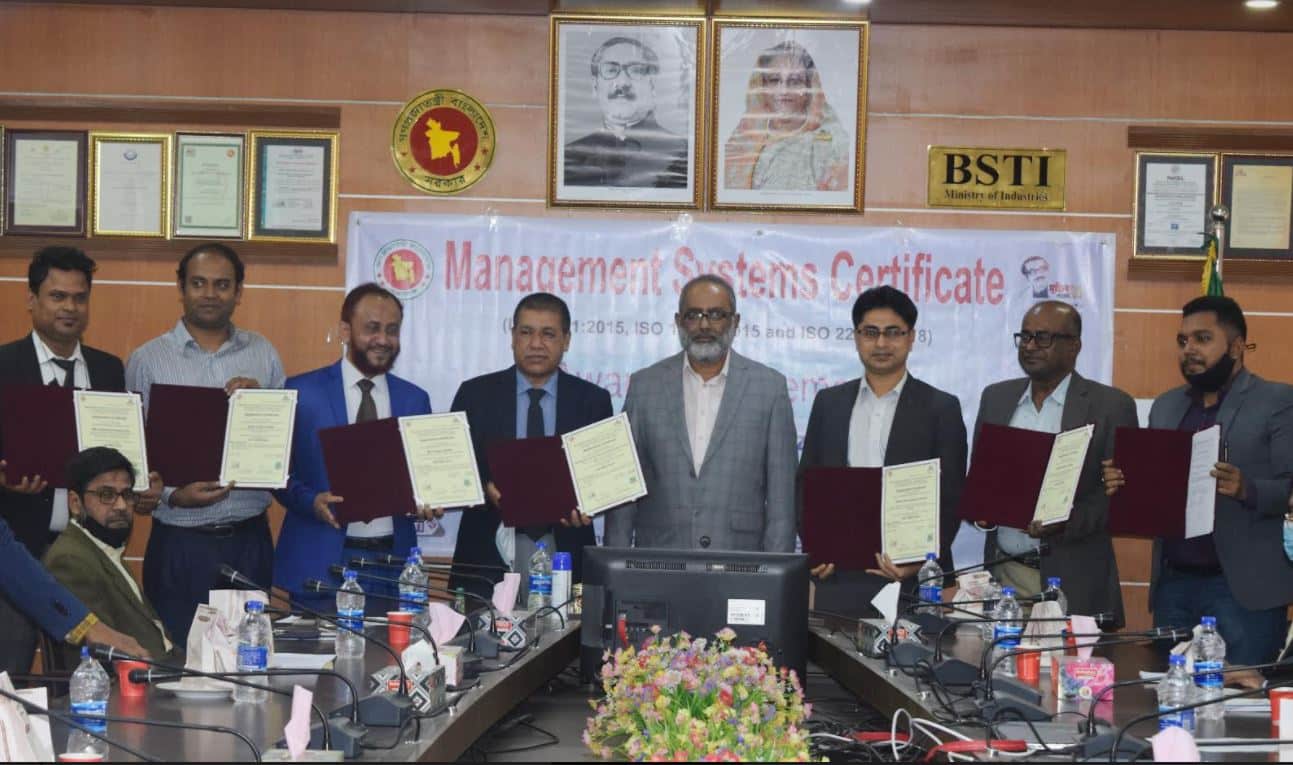 BSTI awards ISO certificate to 7 organisations