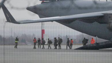Photo of US airborne infantry troops in Poland amid Ukraine tension