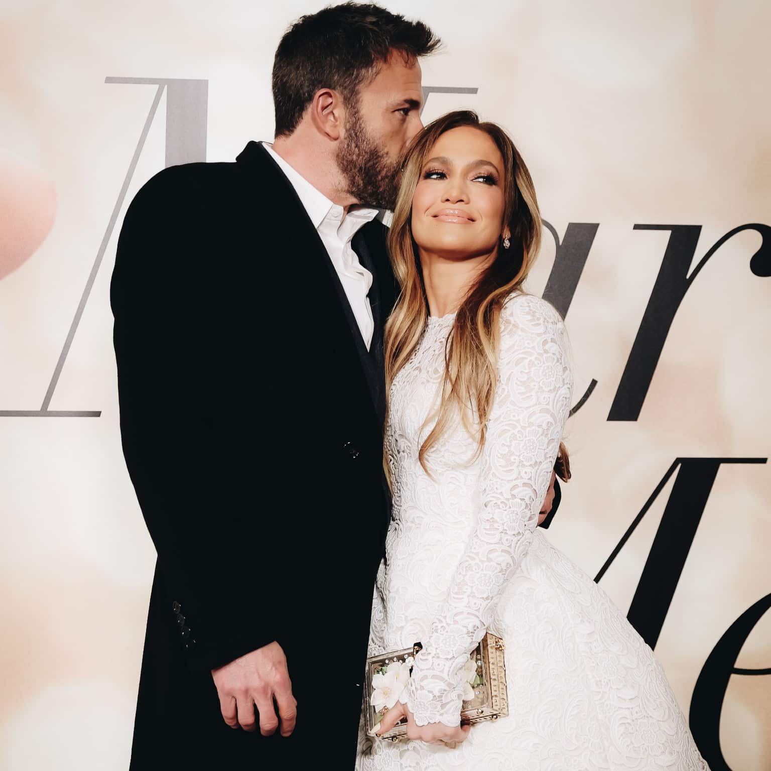 Jennifer Lopez Basically Wore a Wedding Dress to a Screening of 'Marry Me,' Ben Affleck in Tow