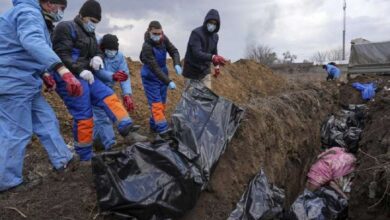Photo of Mass grave dug for those killed amid shelling in Ukraine; 3 hospitals bombed