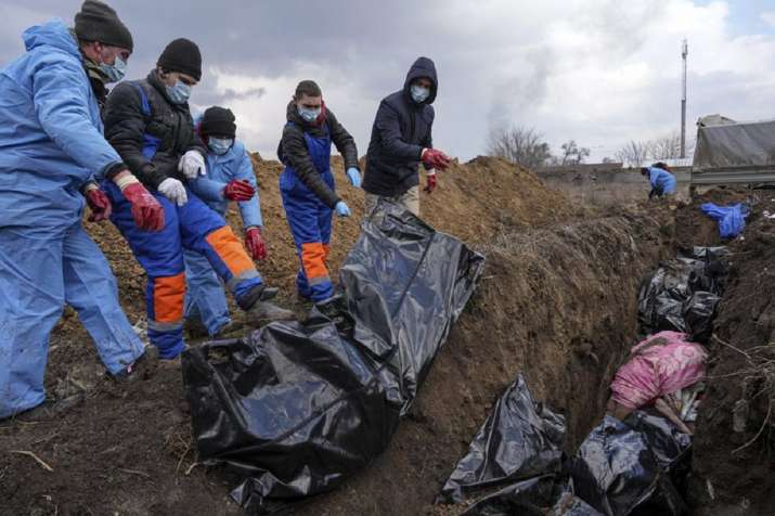Mass grave dug for those killed amid shelling in Ukraine; 3 hospitals bombed