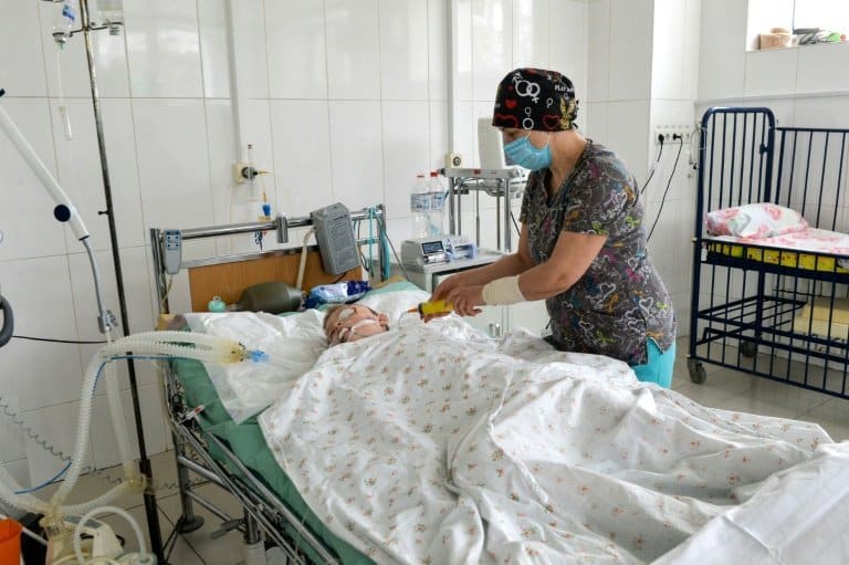 In Ukraine hospital, war-wounded children make slow recovery