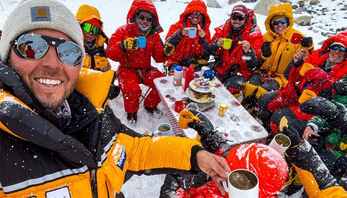 Tea party on Mount Everest