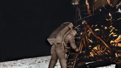 Photo of Buzz Aldrin’s famous 1969 moon walk picture sells at auction